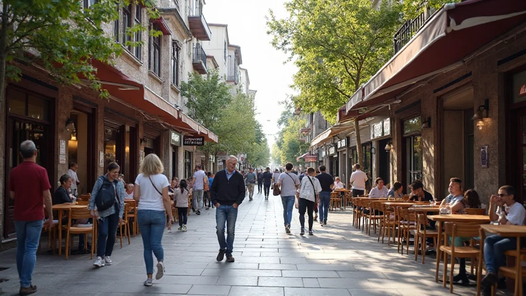 Samsun Atakum - Vibrant street scene in Atakum, Samsun, with peopl