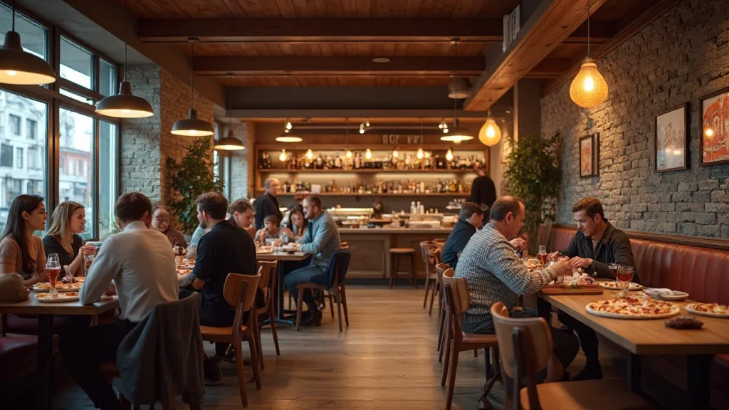 Samsun Atakum - A cozy and inviting interior of a modern pizza res