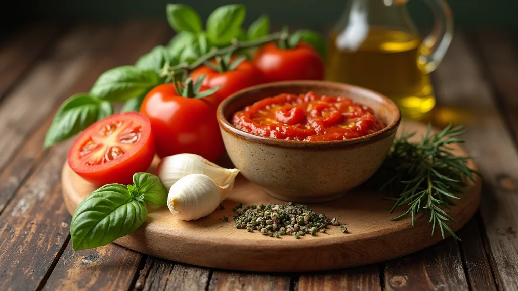 Samsun Atakum - Ingredients for homemade pizza sauce: fresh ripe t