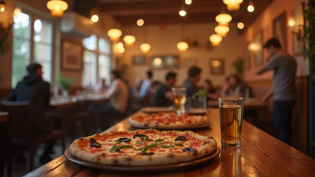 Samsun Atakum - Cozy and inviting interior of a pizza restaurant,