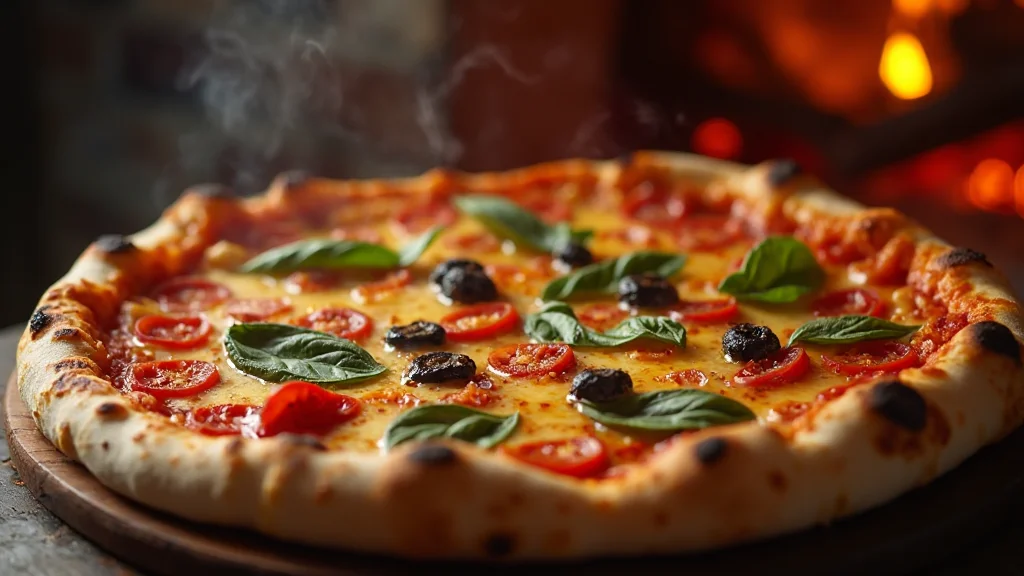 Samsun Atakum - Close-up of an authentic Italian pizza, cooked in